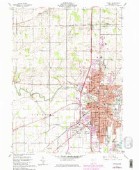 preview thumbnail of historical topo map of Findlay, OH in 1960
