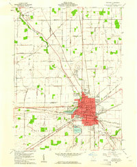 1960 Map of Fostoria, OH, 1961 Print