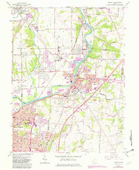 1965 Map of Middletown, OH, 1982 Print