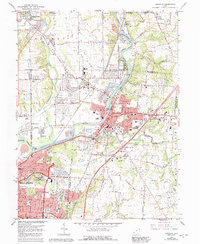 Download a high-resolution, GPS-compatible USGS topo map for Franklin, OH (1992 edition)