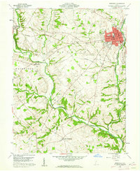 1960 Map of Greenfield, OH, 1962 Print