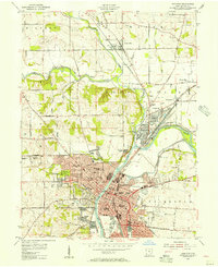 1955 Map of Hamilton, 1956 Print