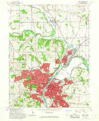 1965 Map of Hamilton, 1968 Print