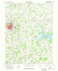 1961 Map of Hillsboro, OH, 1970 Print