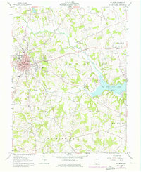 1961 Map of Hillsboro, OH, 1976 Print