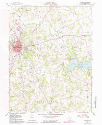 1961 Map of Hillsboro, OH, 1987 Print
