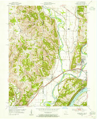 1954 Map of Hooven, 1955 Print