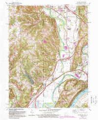 preview thumbnail of historical topo map of Hooven, OH in 1981