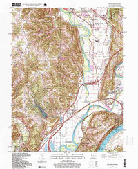preview thumbnail of historical topo map of Hooven, OH in 1996