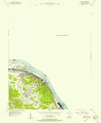 1953 Map of Ironton, OH, 1955 Print