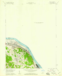 preview thumbnail of historical topo map of Ironton, OH in 1958