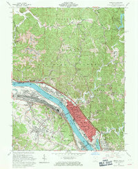 Download a high-resolution, GPS-compatible USGS topo map for Ironton, OH (1971 edition)