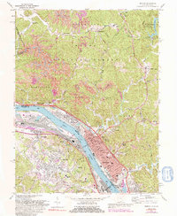 preview thumbnail of historical topo map of Ironton, OH in 1972