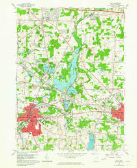 preview thumbnail of historical topo map of Kent, OH in 1960