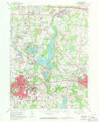 preview thumbnail of historical topo map of Kent, OH in 1960