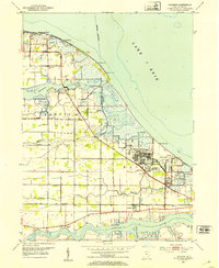 preview thumbnail of historical topo map of Ottawa County, OH in 1952
