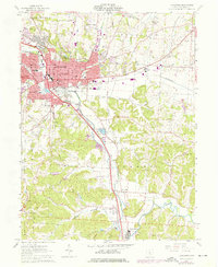 preview thumbnail of historical topo map of Lancaster, OH in 1961