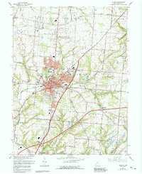 Download a high-resolution, GPS-compatible USGS topo map for Lebanon, OH (1992 edition)