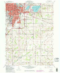 preview thumbnail of historical topo map of Lima, OH in 1961