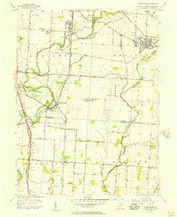 1955 Map of Lockbourne, 1956 Print