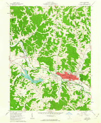 1961 Map of Logan, OH, 1963 Print