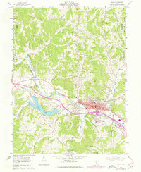 1961 Map of Logan, OH, 1977 Print