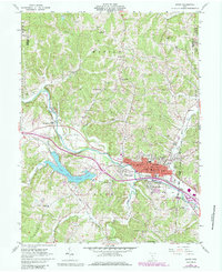 1961 Map of Logan, OH, 1985 Print