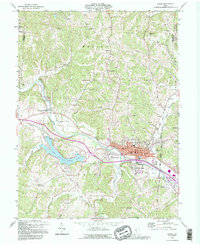preview thumbnail of historical topo map of Logan, OH in 1992