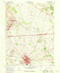 1961 Map of London, OH, 1968 Print