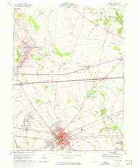 1961 Map of London, OH, 1974 Print