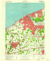 1960 Map of Lorain, OH, 1961 Print