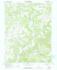 preview thumbnail of historical topo map of Adams County, OH in 1961