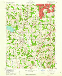 1961 Map of Mansfield South, 1962 Print