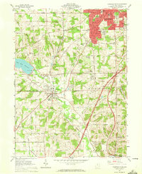 1961 Map of Mansfield South, 1972 Print