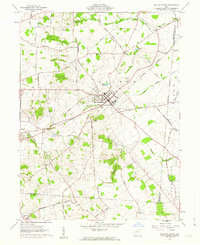 1961 Map of Mechanicsburg, OH, 1962 Print