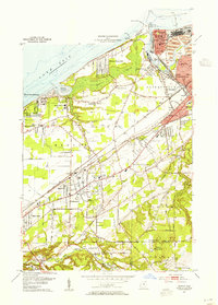 1953 Map of Mentor, OH, 1955 Print