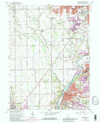 1965 Map of Miamisburg, OH, 1988 Print