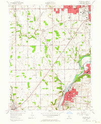 1955 Map of Miamisburg, OH, 1964 Print