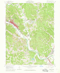 1961 Map of Nelsonville, 1969 Print