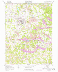 1961 Map of New Lexington, 1977 Print