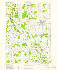 1960 Map of New London, OH, 1961 Print
