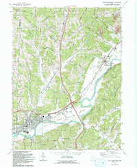 preview thumbnail of historical topo map of Newcomerstown, OH in 1993