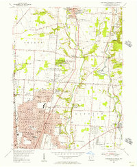1954 Map of Westerville, OH, 1956 Print