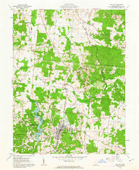 1961 Map of Oak Hill, OH, 1963 Print