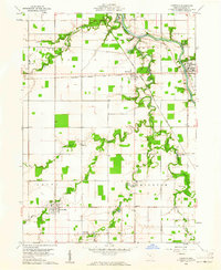 1960 Map of Grover Hill, OH, 1961 Print