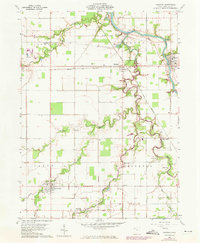 1960 Map of Grover Hill, OH, 1973 Print
