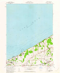 preview thumbnail of historical topo map of Perry, OH in 1960