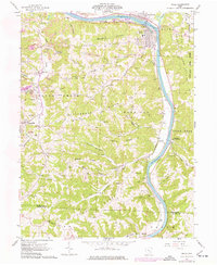 1961 Map of Philo, OH, 1977 Print