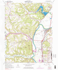 preview thumbnail of historical topo map of Piketon, OH in 1961