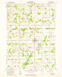 1961 Map of Pioneer, OH, 1962 Print